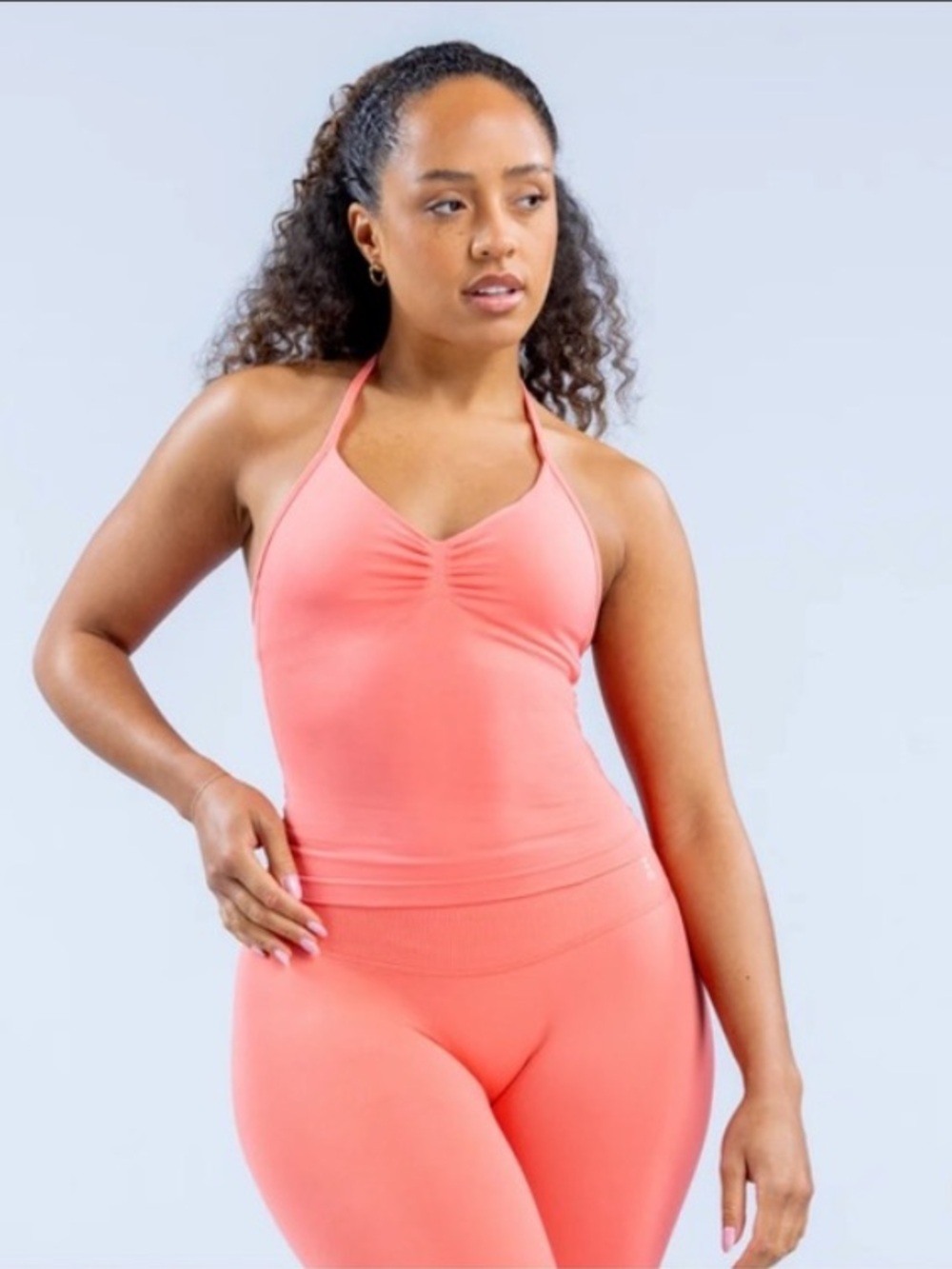 2 Piece Set! DFYNE Impact Top and Leggings - Coral Sold Out Color
